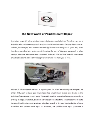 Paintless Dent Removal Midland Michigan - CD Dents