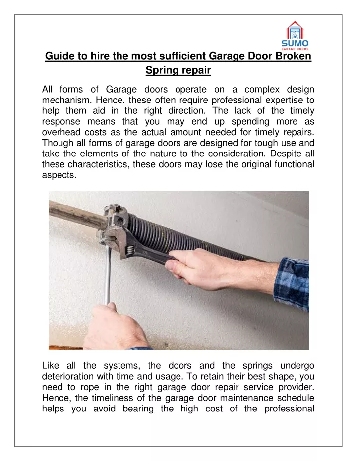 guide to hire the most sufficient garage door