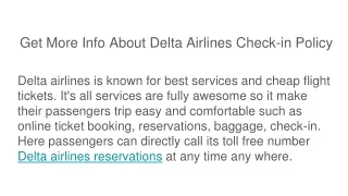 Delta Airlines check-in policy