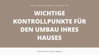 Kurzanleitung für Renovierungs- und Umbauarbeiten | Ronny Wagner