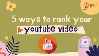 5 ways to rank your youtube video