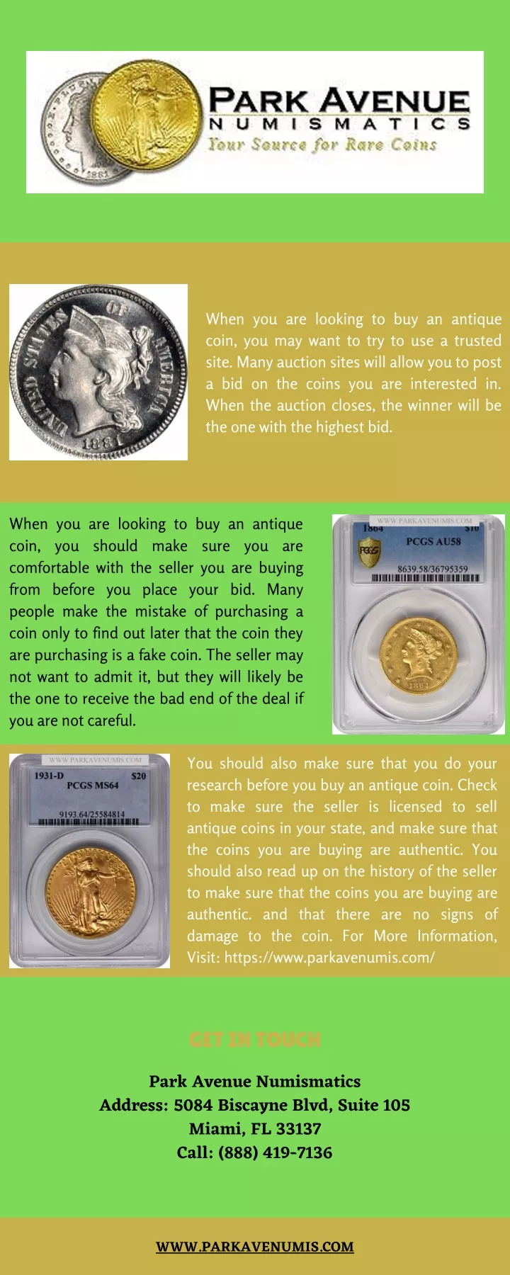 when you are looking to buy an antique coin