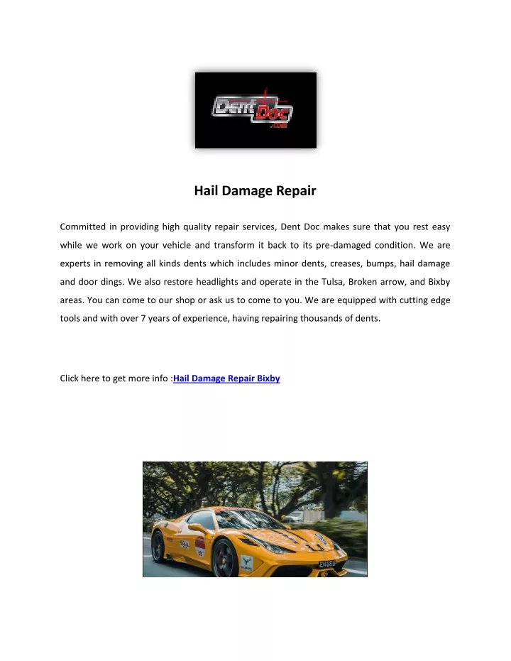 hail damage repair