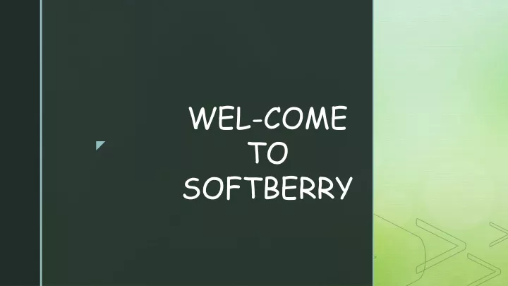 wel come to softberry