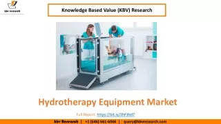 Hydrotherapy Equipment Market Size Worth $3.7 Billion By 2026 - KBV Research