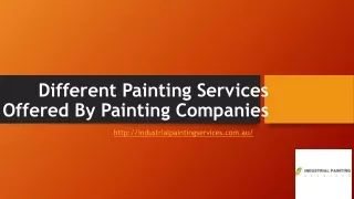 Different Painting Services Offered By Painting Companies