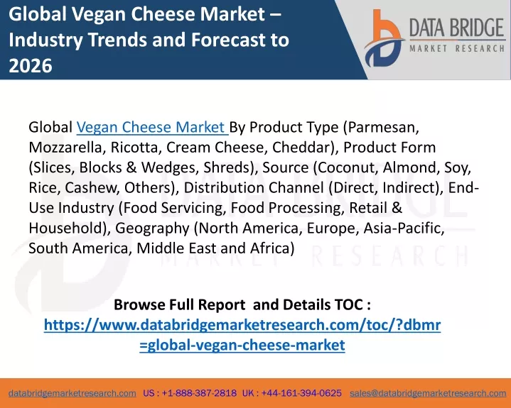 global vegan cheese market industry trends