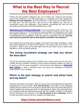 what is the best way to recruit the best employees