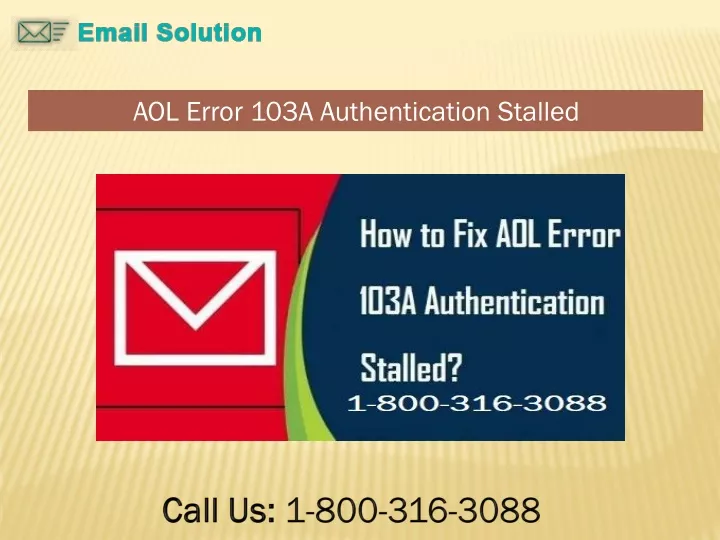 aol error 103a authentication stalled