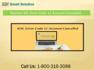 resolve aol error code 11 account cancelled