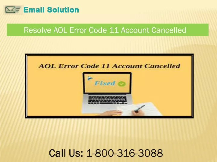 resolve aol error code 11 account cancelled