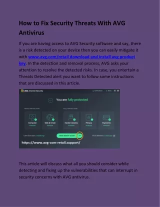 how to fix security threats with avg antivirus
