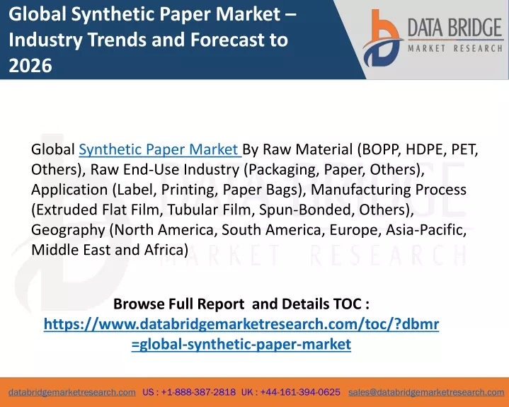 global synthetic paper market industry trends
