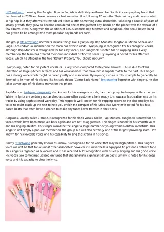 bt21 makeup meaning the bangtan boys in english
