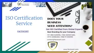 ISO Certification Service Provider