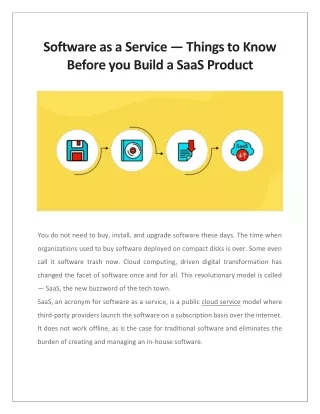 software as a service things to know before