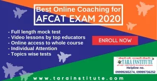 Result oriented online coaching for AFCAT exam 2020