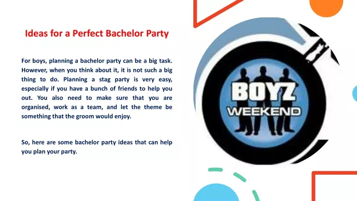 ideas for a perfect bachelor party