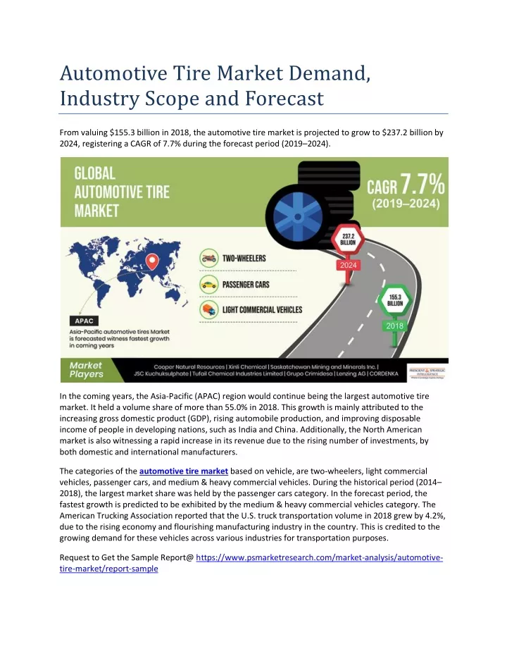 automotive tire market demand industry scope