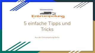 5 einfache Tipps und Tricks - Entrümpelung Berlin