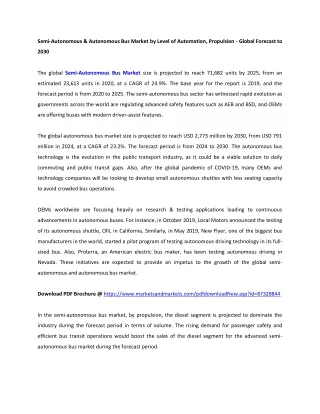 semi autonomous autonomous bus market by level