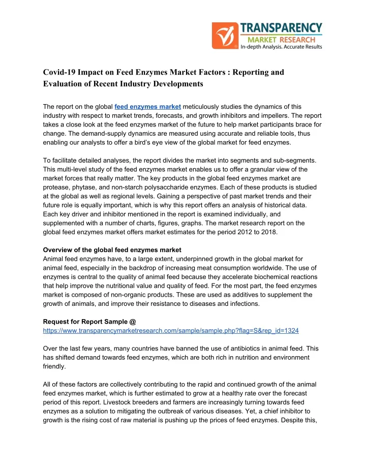 covid 19 impact on feed enzymes market factors