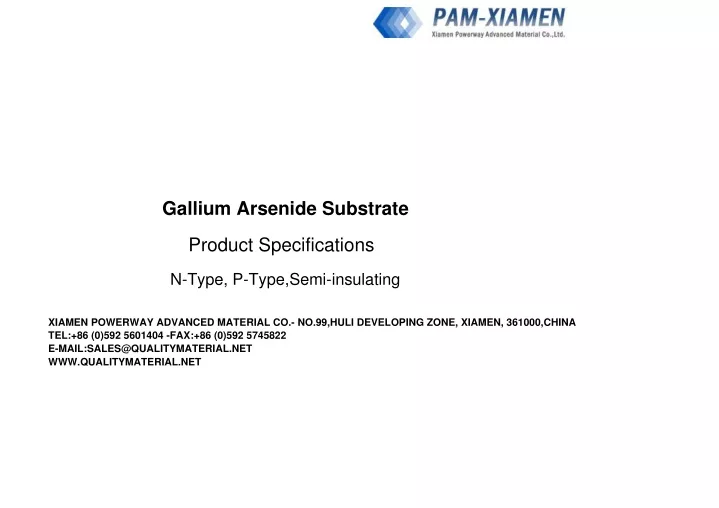 gallium arsenide substrate