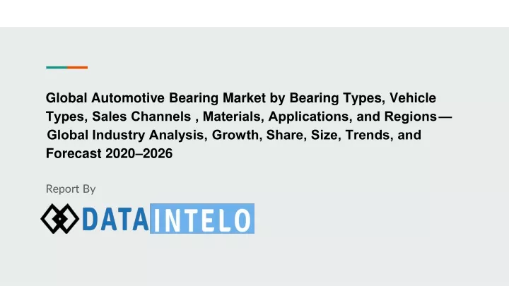 global automotive bearing market by bearing types