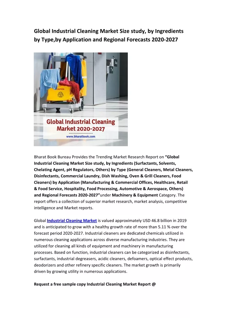 global industrial cleaning market size study