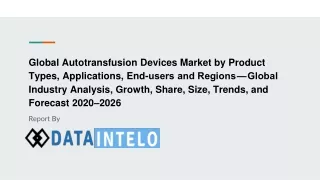 global autotransfusion devices market by product