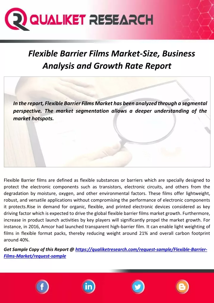 flexible barrier films market size business