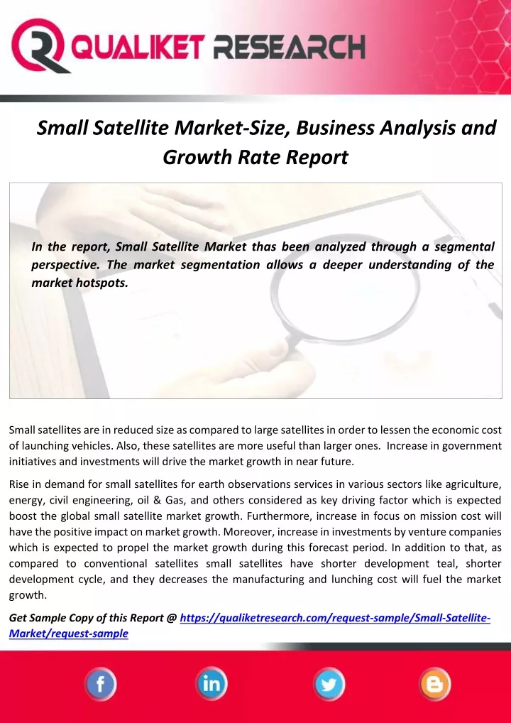 small satellite market size business analysis