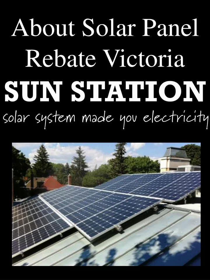 about solar panel rebate victoria