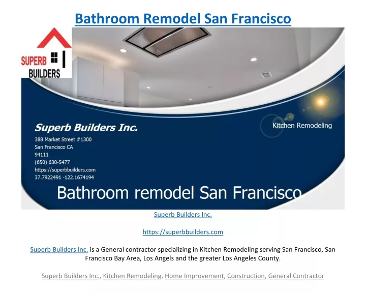 bathroom remodel san francisco