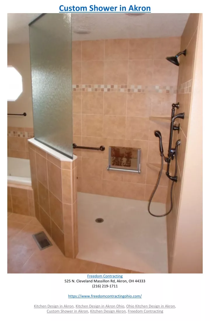 custom shower in akron