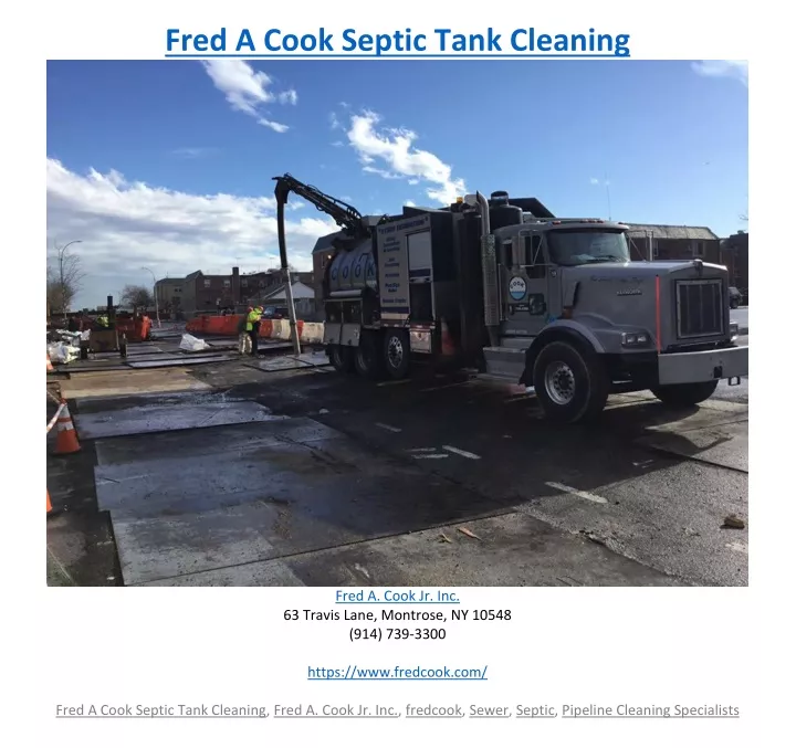 fred a cook septic tank cleaning