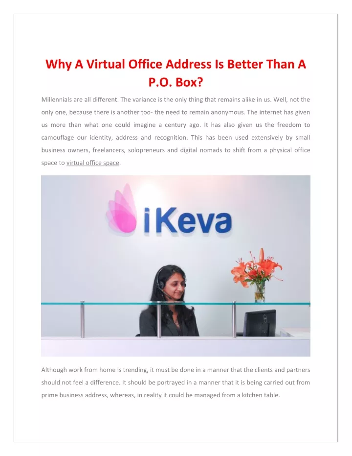 why a virtual office address is better than