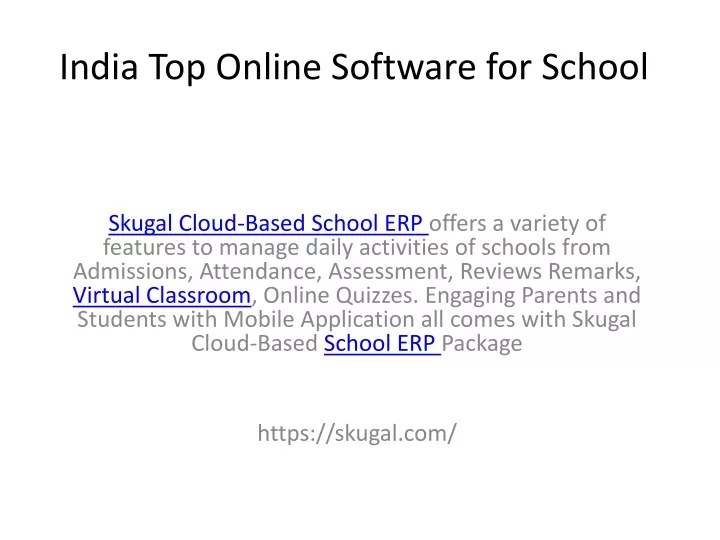 india top online software for school