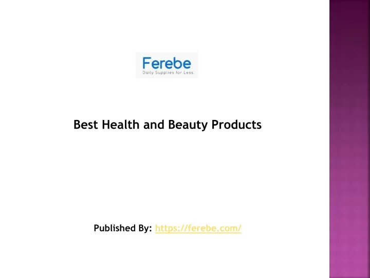 best health and beauty products published
