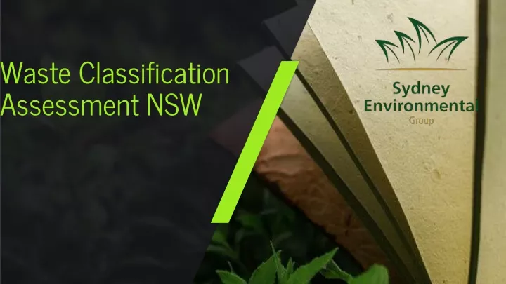 waste classification assessment nsw