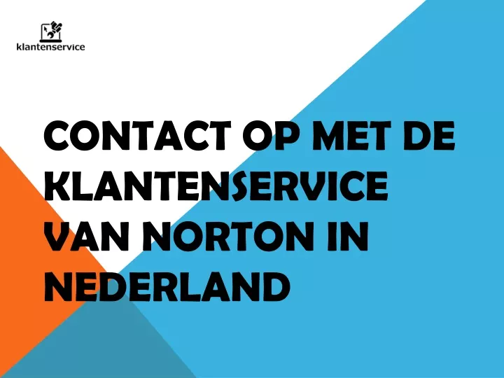 contact op met de klantenservice van norton in nederland