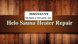 Helo Sauna Heater Repair
