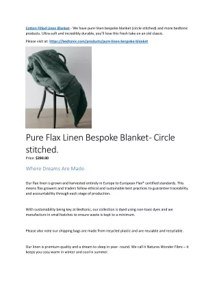 cotton filled linen blanket we have pure linen
