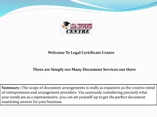 There are Simply too Many Document Services out there