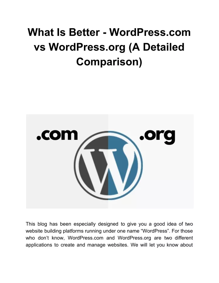 what is better wordpress com vs wordpress