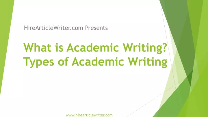 what is academic writing types of academic writing