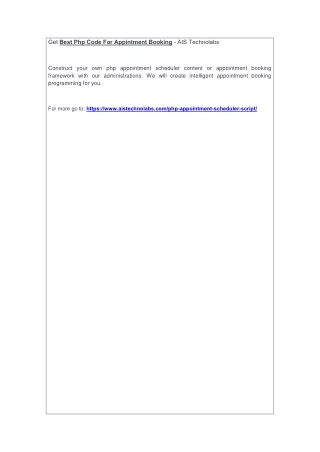 get best php code for appintment booking