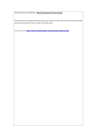 get ecommerce software best ecommerce clone script