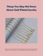Things You May Not Know About Gold Plated Jewelry