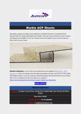 Marble ACP Sheets